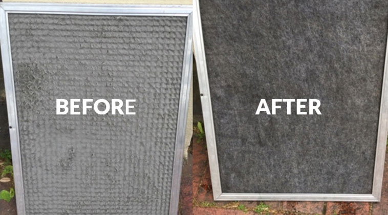 before and after vent cleaning